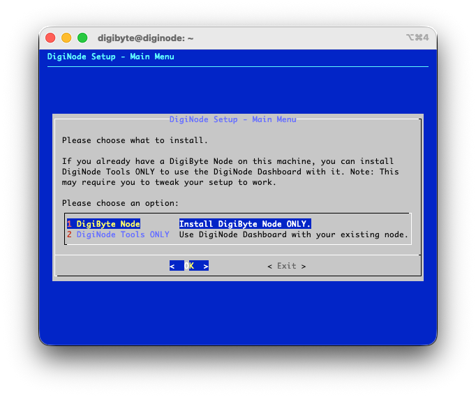 DigiNode Setup: install a DigiByte Node, or DigiNode Tools only
