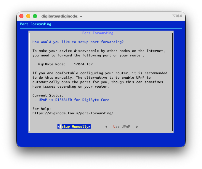 Port forwarding: set up manually or use UPnP