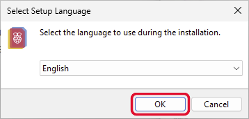 Raspberry Pi Imager setup language: English - OK