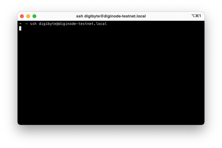 The ssh command for diginode-testnet.local in iTerm2